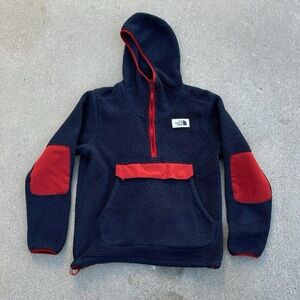 Men’s Large North Face Navy Quarter Zip Pullover Hoodie